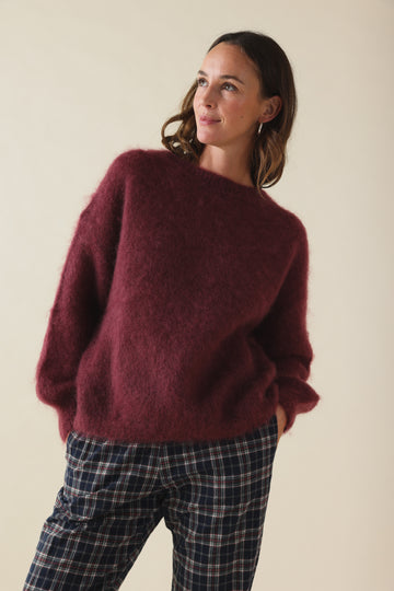 Pull Gaston Mohair Bordeau