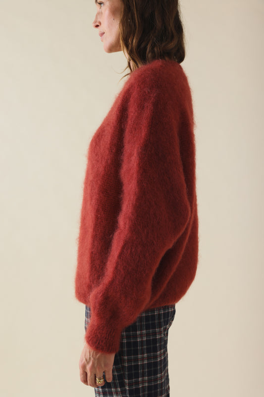 Pull Gaston Mohair Brique