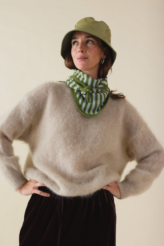 Écharpe Colette Rayures bleu/vert