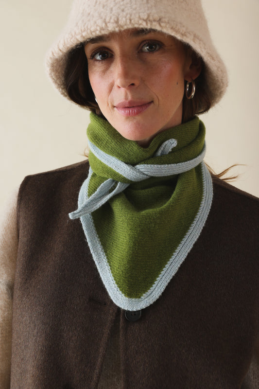 Écharpe Colette Bicolore bleu/vert