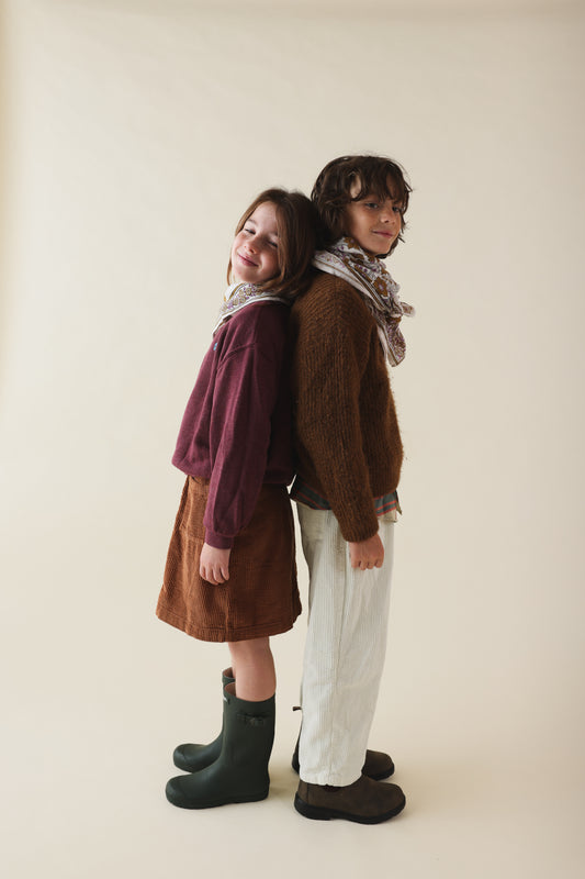 Duo Foulard Matchy Matchy 1 grand et 1 petit So Family Agra Mocha