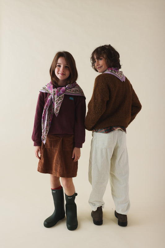 Duo Foulard Matchy Matchy 1 grand et 1 petit Indore Orchidée