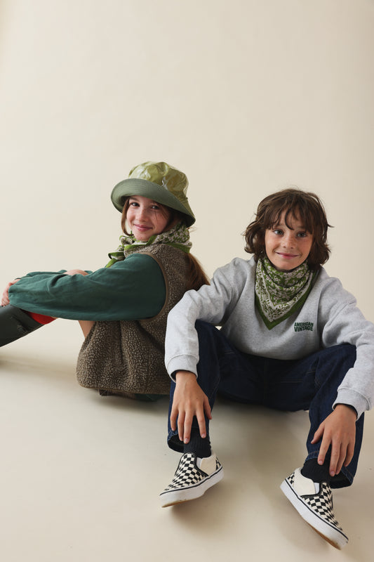 Duo Foulard Matchy Matchy 1 grand et 1 petit Bhopal vert