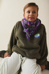 Foulard Adulte Dehli Violette 100 cm