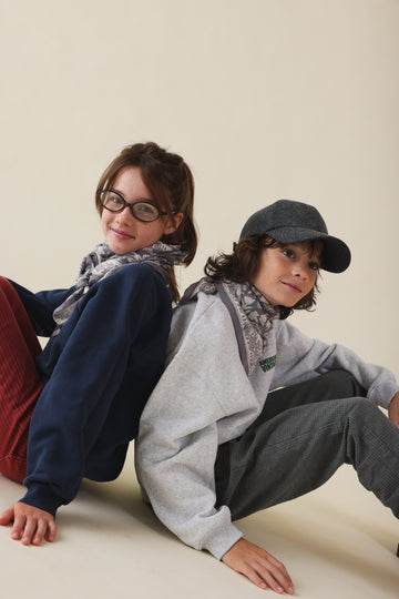 Duo Foulard Matchy Matchy 1 grand et 1 petit Calcutta grey
