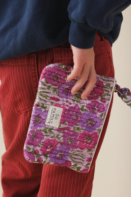petite pochette Indore Orchidée