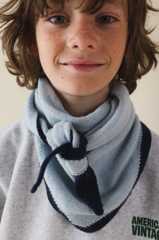 Écharpe Colette Bicolore bleu/marine