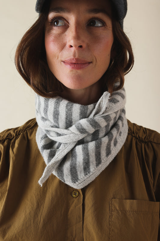 Écharpe Colette Rayures gris/gris clair