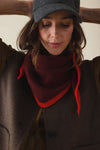 Écharpe Colette Bicolore bordeau/rouge
