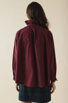 Chemise Ginette bordeau