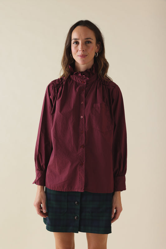 Chemise Ginette bordeau