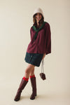 Chemise Ginette bordeau