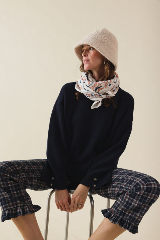 Foulard Adulte Delhi Prusse 100 cm