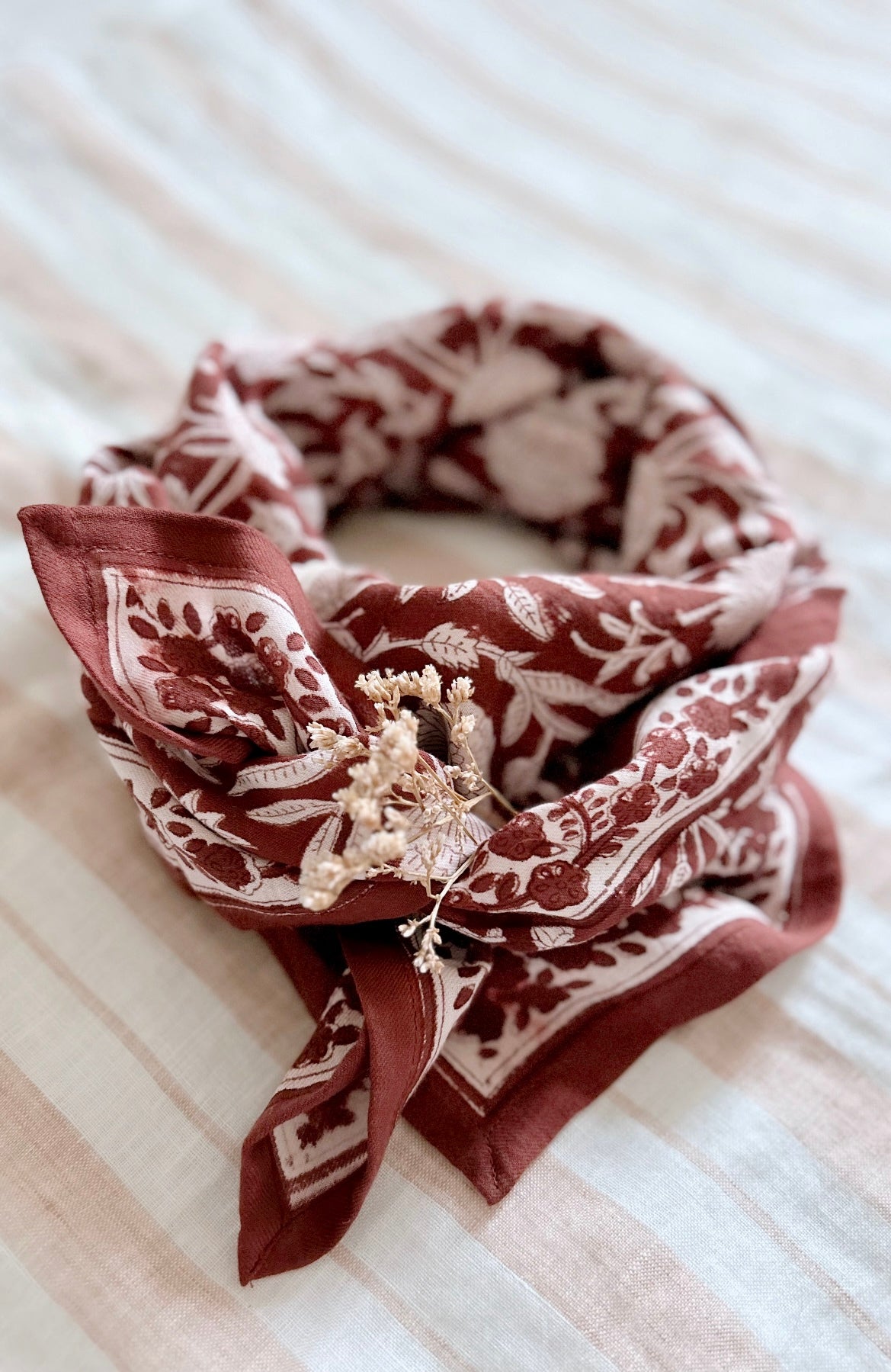 Duo Foulard Matchy Matchy 1 grand et 1 petit So Family GAYA CARMIN