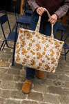 Sac cabas lurex Camel