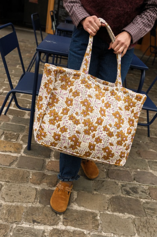 Sac cabas lurex Camel