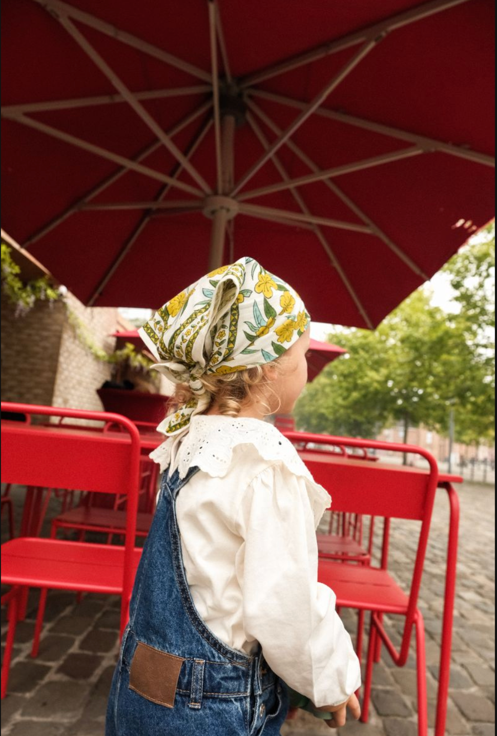Foulard Jaipur Ocre kids , 50 cm