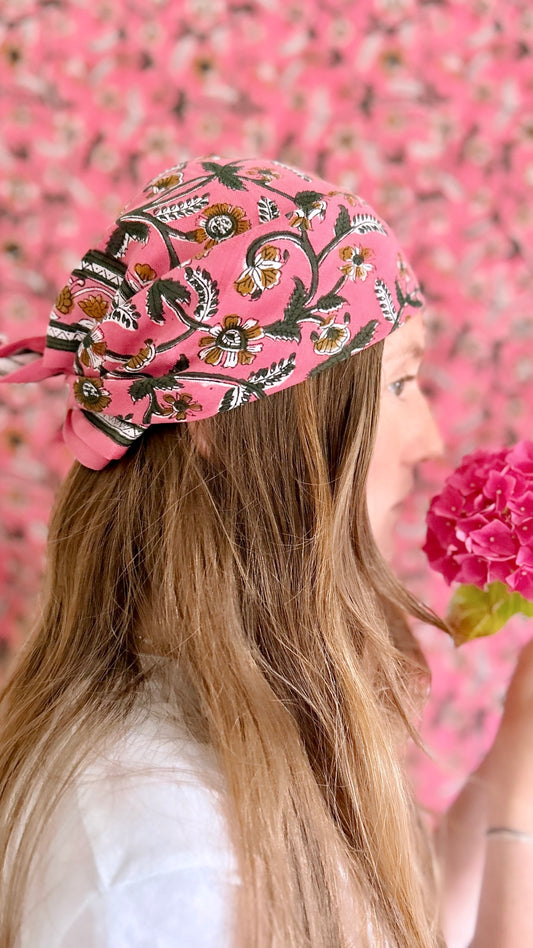 Foulard Dheli Adulte Cerise 100 cm