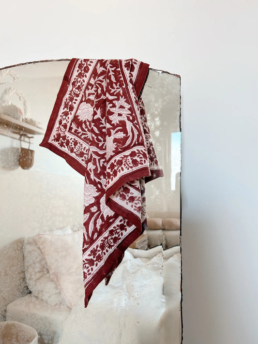 Duo Foulard Matchy Matchy 1 grand et 1 petit So Family GAYA CARMIN