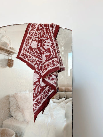 Duo Foulard Matchy Matchy 1 grand et 1 petit So Family GAYA CARMIN