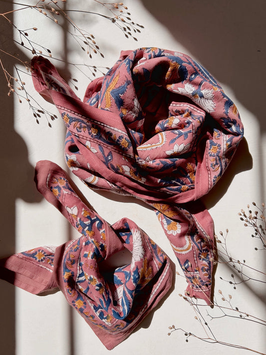 Foulards Bébé, Enfant Delhi Poupre 5O cm