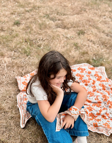 Duo Foulard Matchy Matchy 1 grand et 1 petit So Family Agra Peche