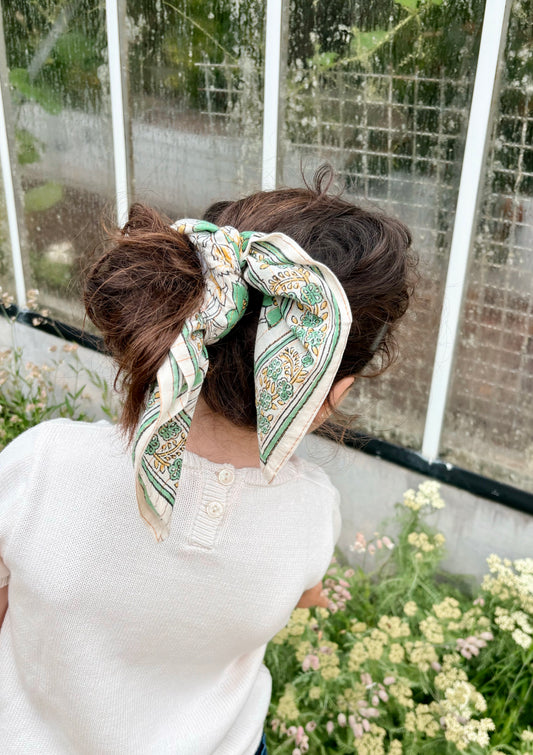 Foulard kids Lurex Vert Anis 50 cm
