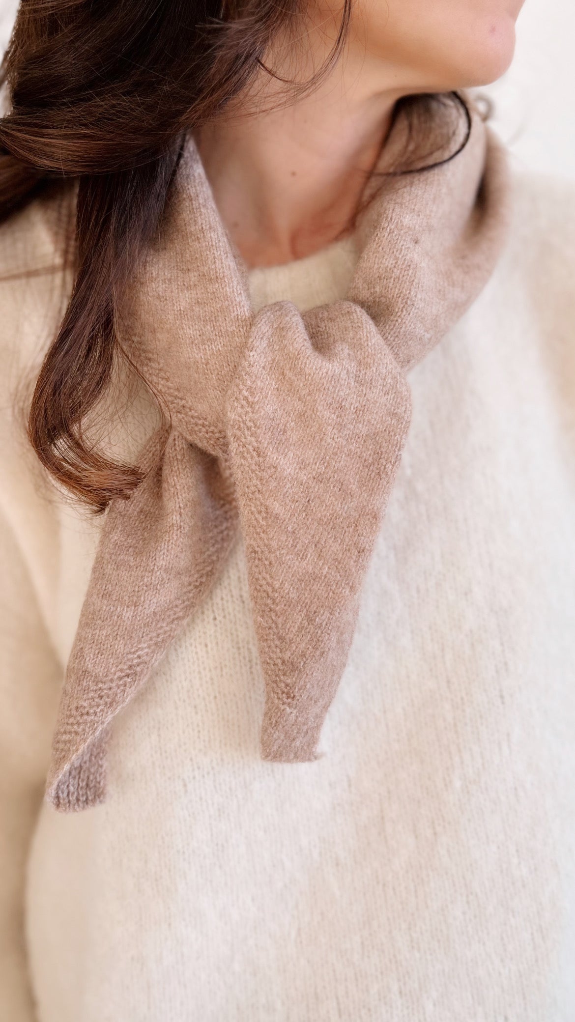 Foulard Echarpe Sophie Scarf Beige Chiné