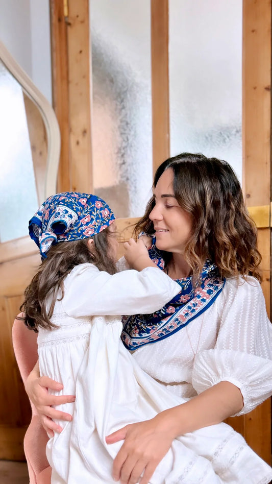 Duo Foulard Matchy Matchy 1 grand et 1 petit So Family BELLIS NUIT