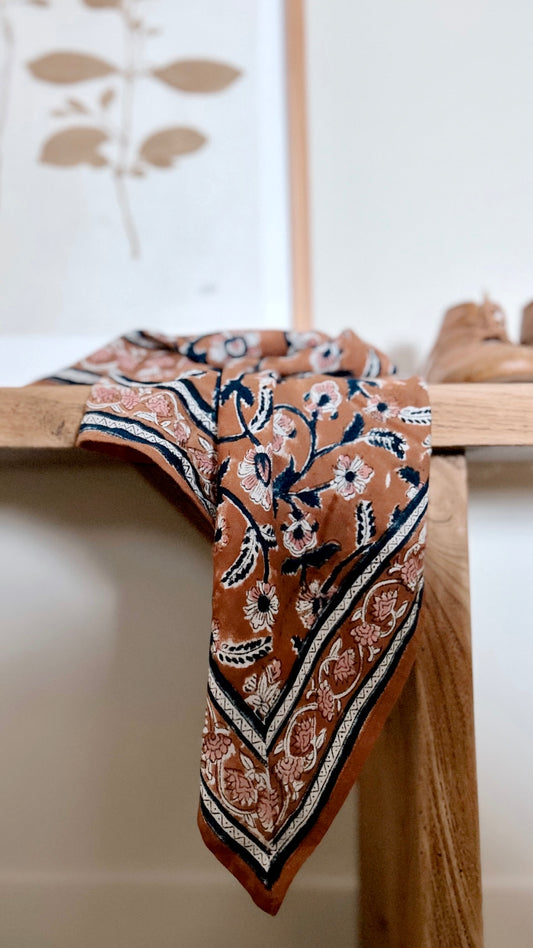 Foulard  Adulte Dheli Abricot 100 cm