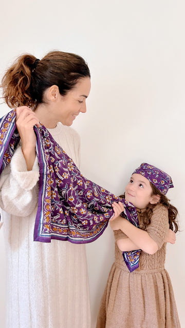 Foulard Adulte Dheli Purple mum