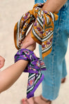 Duo Foulard Matchy Matchy 1 grand et 1 petit So Family Dehli violette