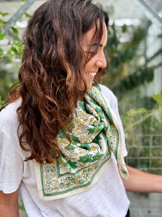 Foulard Adulte Agra Pistache 100 cm