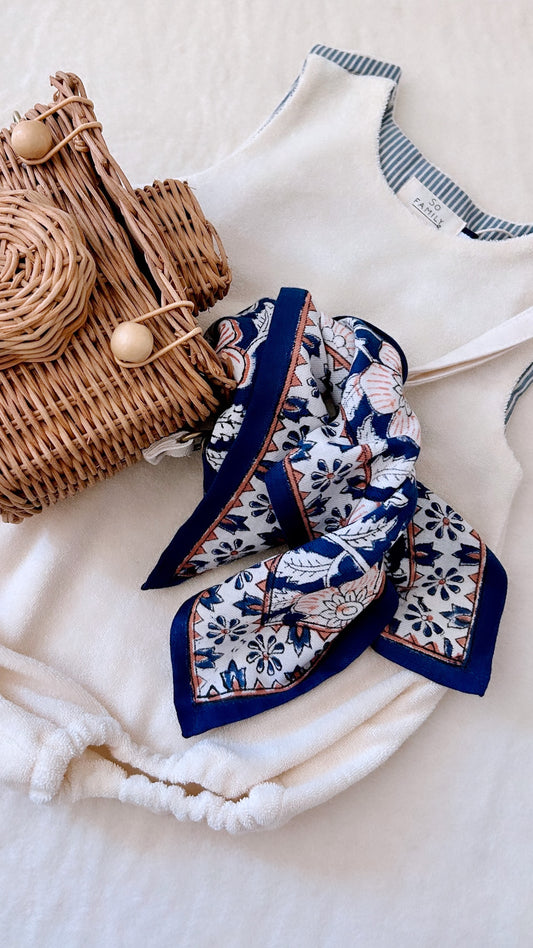 Foulard Adulte Dheli Cobalt 100 cm