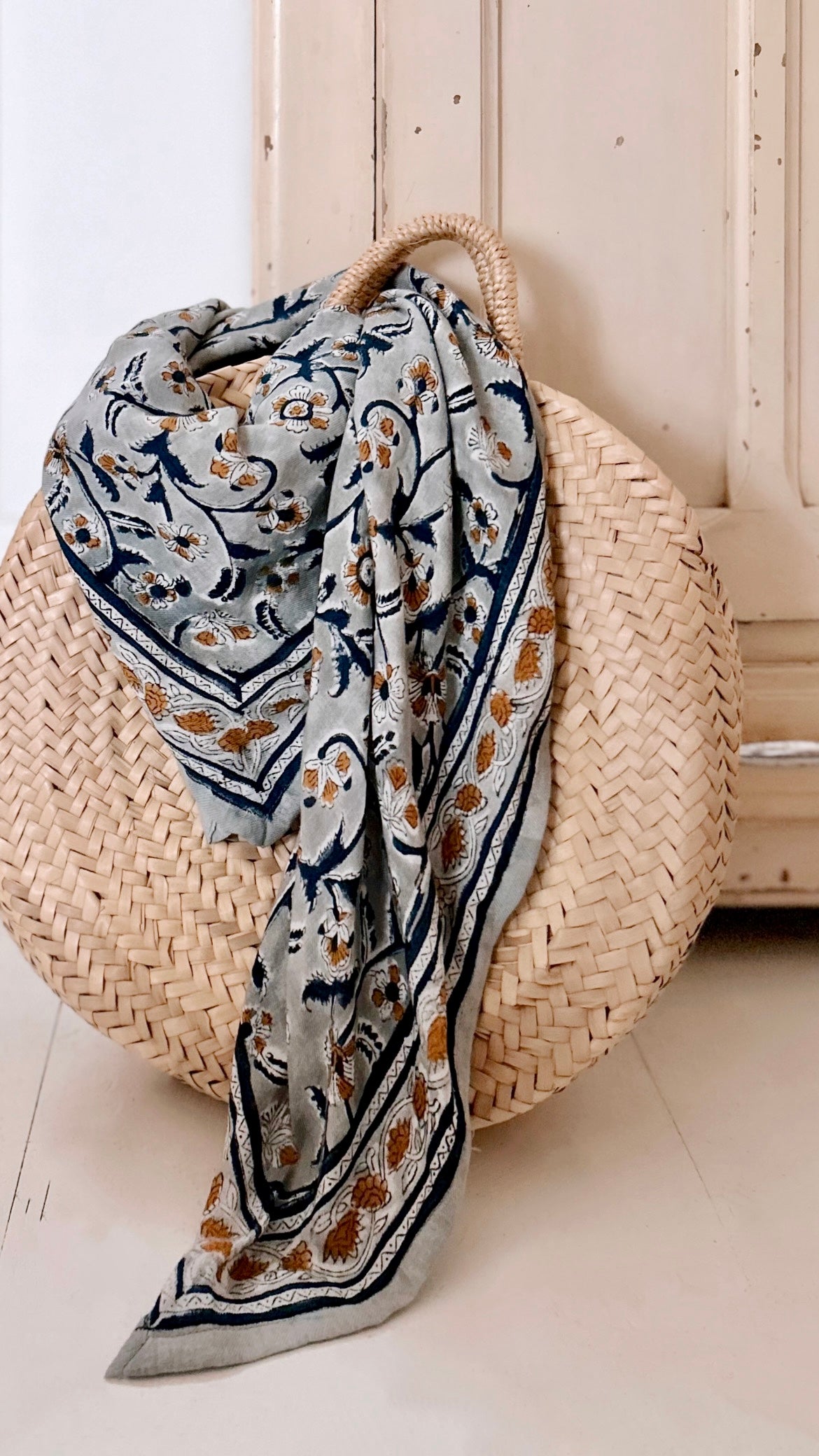 Foulard Adulte Dheli Bleuet 100 cm