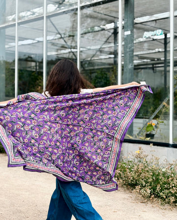 Duo Foulard Matchy Matchy 1 grand et 1 petit So Family Dehli violette