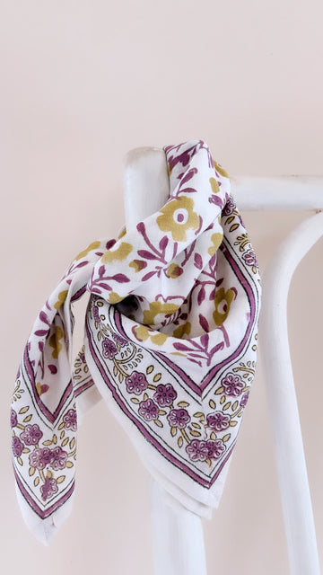 Duo Foulard Matchy Matchy 1 grand et 1 petit So Family Bellis Mauve